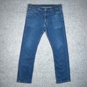 Levi's 513 Denim Jeans Mens 36x32(34x29) Blue Slim Straight Casual Classic